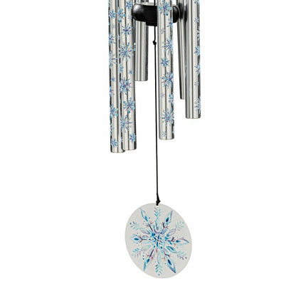 Crystal Snowflakes Printed Avria Wind Chime, 27" H | Plow & Hearth