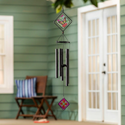 Avria Wind Chime, Hand Tuned Wind Chime, Monarch Butterfly, 36" H | Plow & Hearth