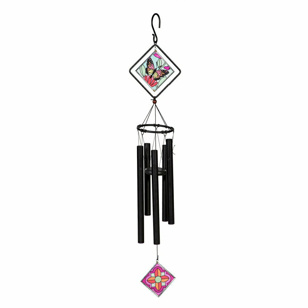 Avria Wind Chime, Hand Tuned Wind Chime, Monarch Butterfly, 36" H | Plow & Hearth
