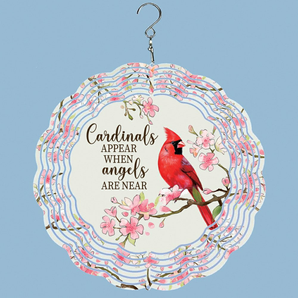 Memorial Wind Spinner, Cardinal Sentiment Illusion Spinner | Plow & Hearth