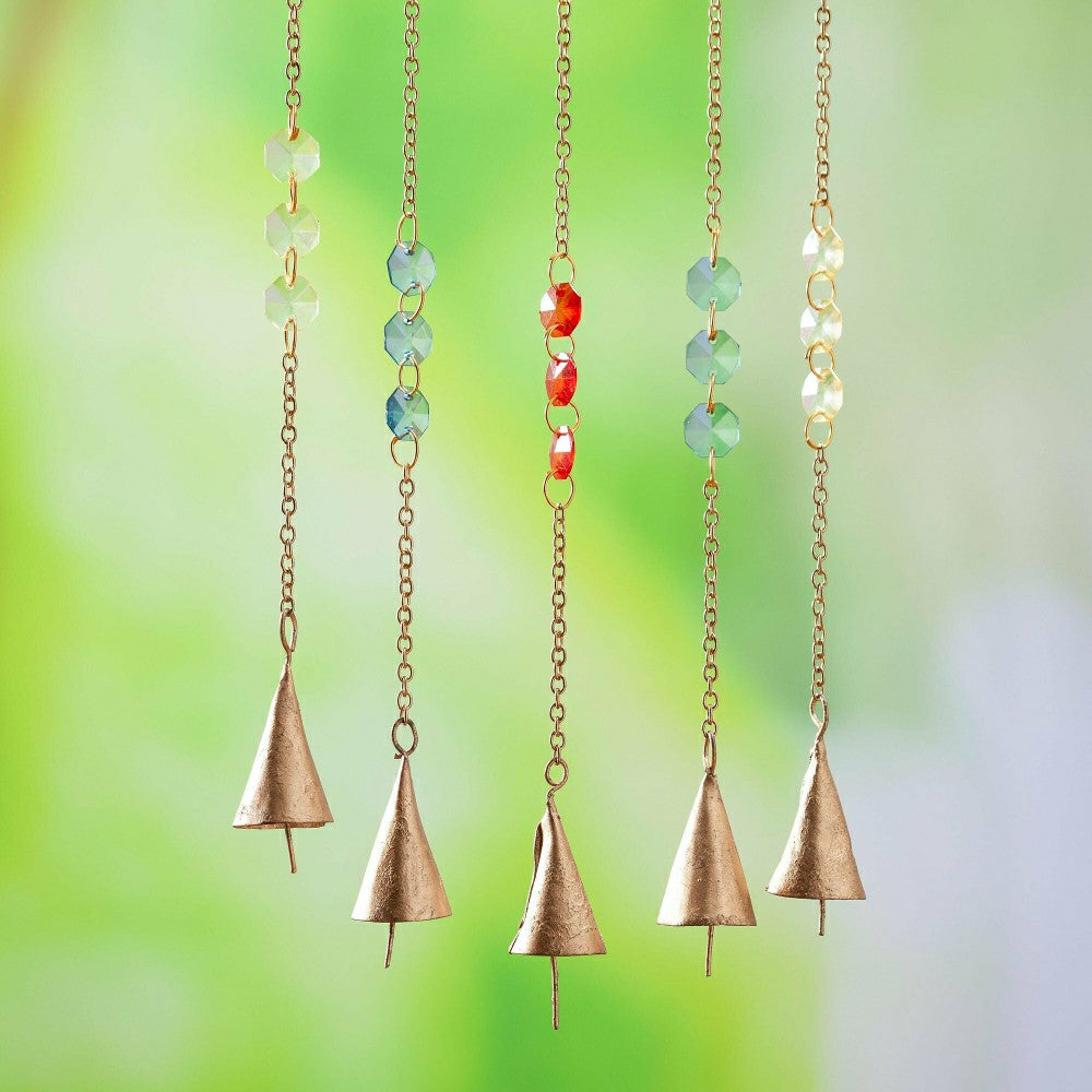 Garden of Wonder Wind Chime, Beaded Glass, Butterfly | Plow & Hearth