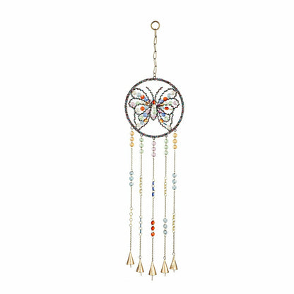 Garden of Wonder Wind Chime, Beaded Glass, Butterfly | Plow & Hearth