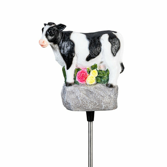 Cow with Sound Solar Garden Stake | Plow & Hearth