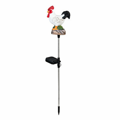 Rooster with Sound Solar Garden Stake | Plow & Hearth