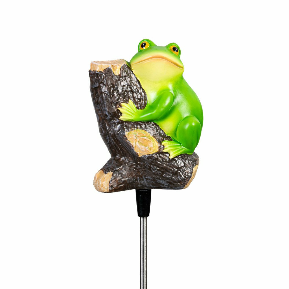 Frog with Sound Solar Garden Stake | Plow & Hearth