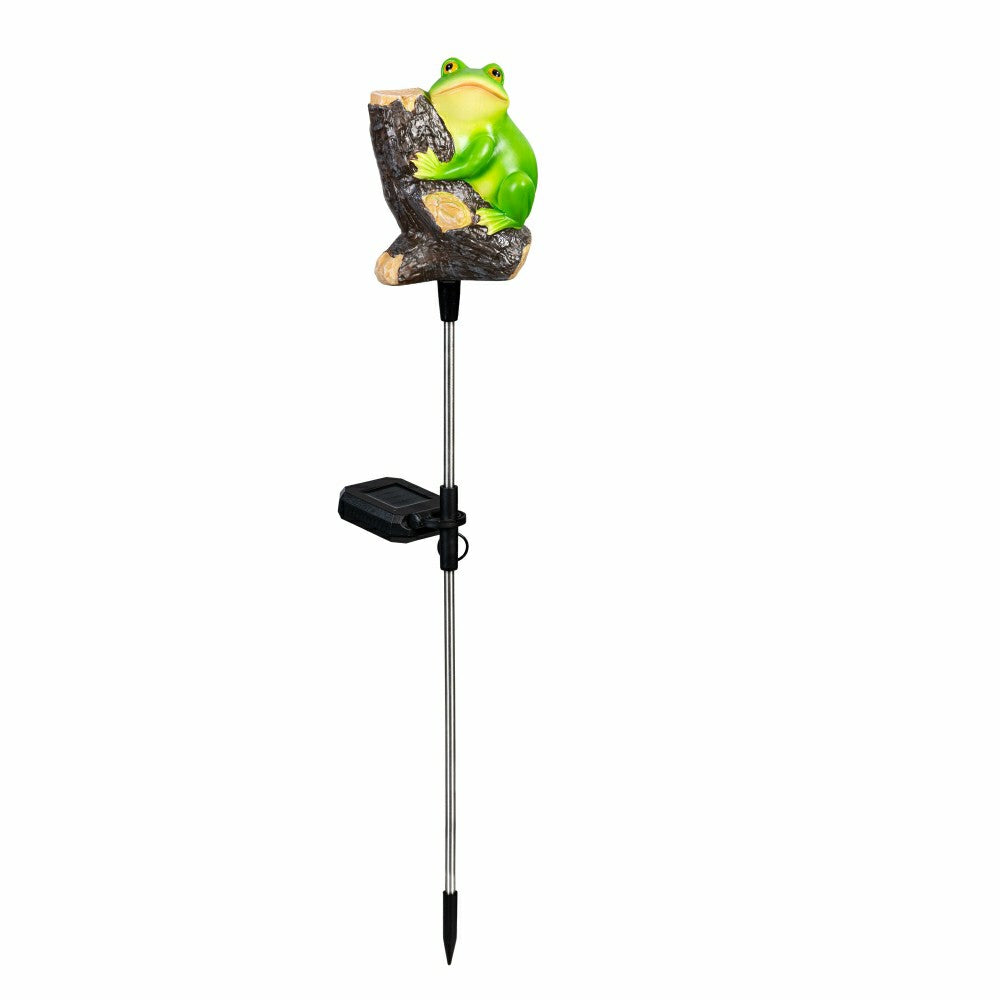 Frog with Sound Solar Garden Stake | Plow & Hearth