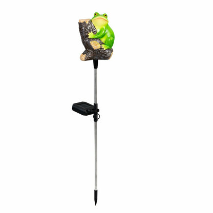 Frog with Sound Solar Garden Stake | Plow & Hearth