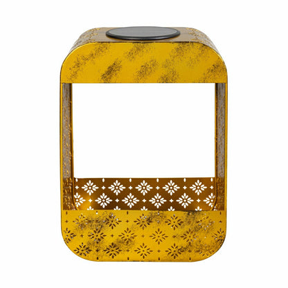 Solar Floral Planter, Gold | Plow & Hearth