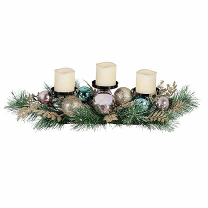 Season to Sparkle Faux Floral Table Decor Candle Holder Artificial | Plow & Hearth