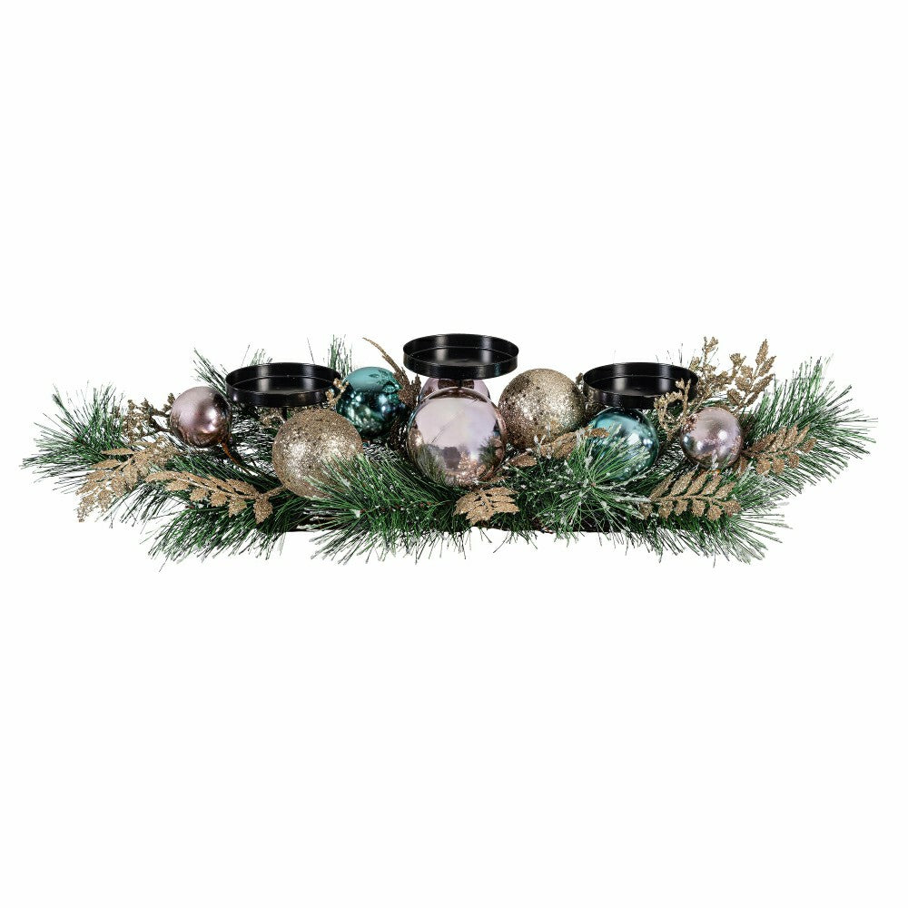 Season to Sparkle Faux Floral Table Decor Candle Holder Artificial | Plow & Hearth
