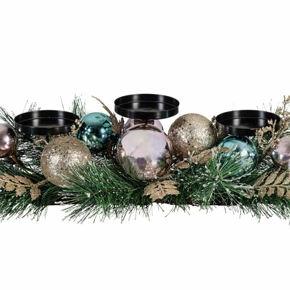 Season to Sparkle Faux Floral Table Decor Candle Holder Artificial | Plow & Hearth