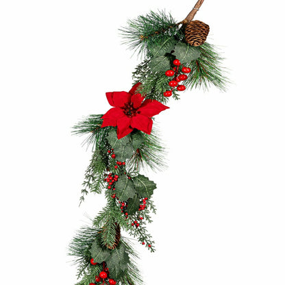 Feels Like The Holidays Garland Artificial Pine, 72”H | Plow & Hearth