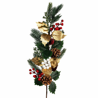 Winter Grove Stem Artificial Pine Cone and Berry, 24"H | Plow & Hearth