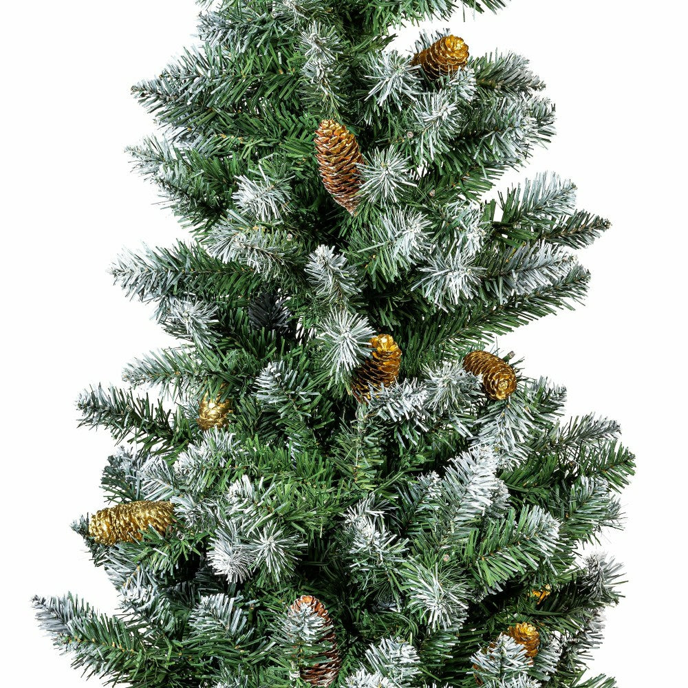 Shades of Emerald Tree Artificial LED Pine Cone in Pot, 47”H | Plow & Hearth