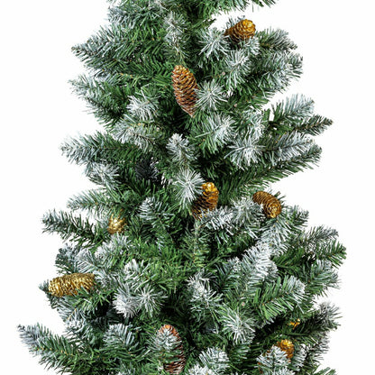 Shades of Emerald Tree Artificial LED Pine Cone in Pot, 47”H | Plow & Hearth