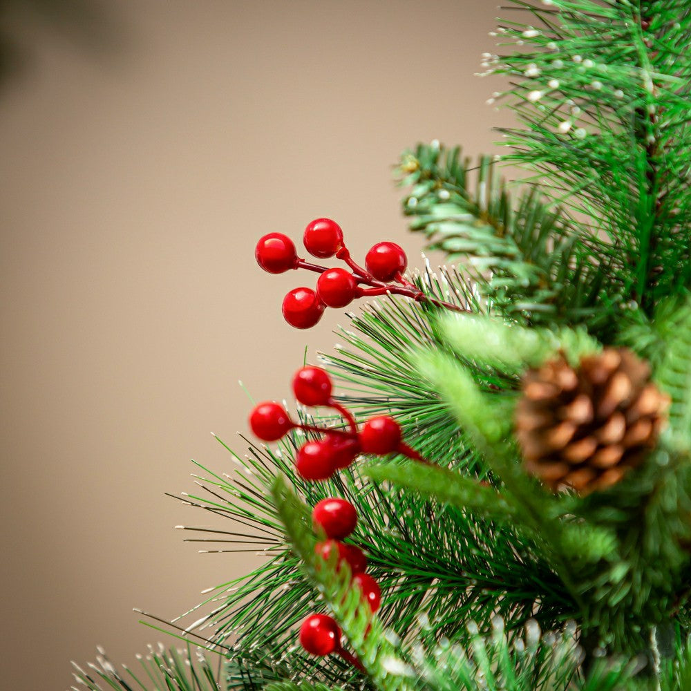 Winter Grove Tree Artificial Pine Cone and Berry, 48”H | Plow & Hearth
