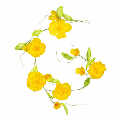 What She Shed Hanging Decor Paper Garland Yellow Flower, 65"L | Plow & Hearth