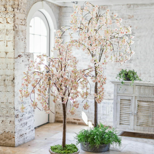 Small Lighted Faux Weeping Cherry Tree | Plow & Hearth