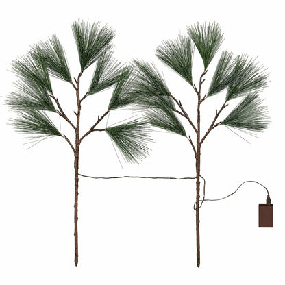 Woodland Storybook Stem Pine LED Artificial Branch, 30"H | Plow & Hearth