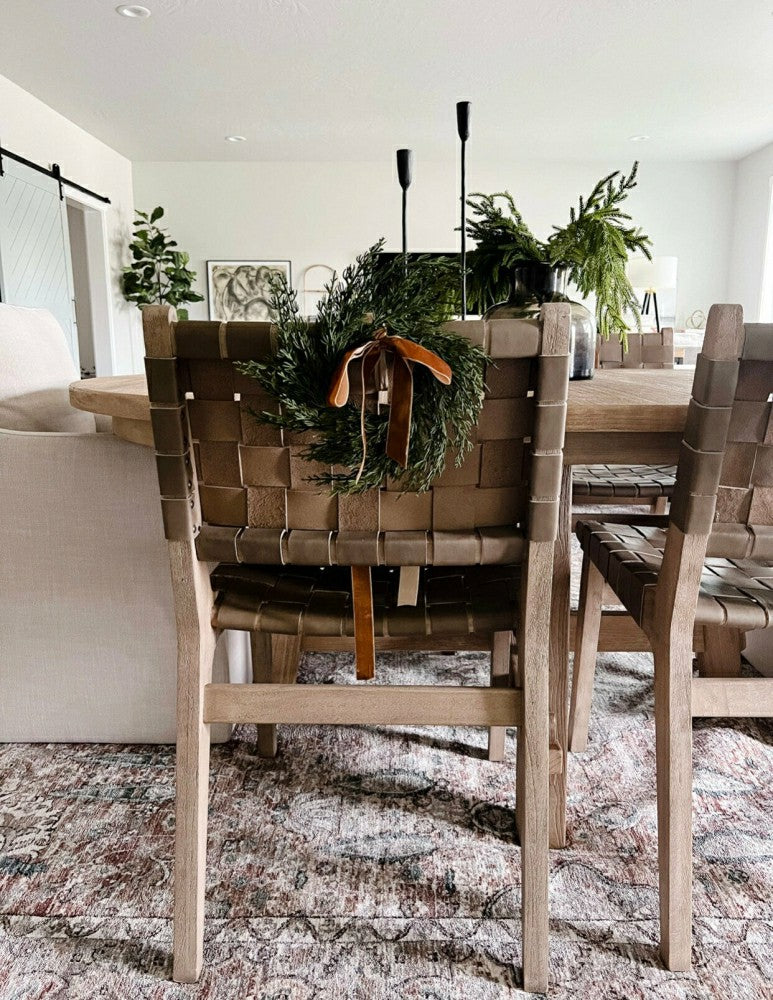 Neutral Mini Cedar Cabinet Wreaths with Ribbon | Plow & Hearth