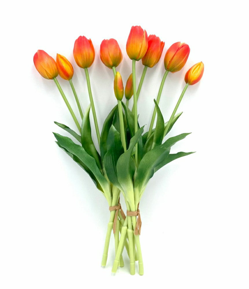 Artificial Real Touch Tulips - Bundle of 10 | Plow & Hearth
