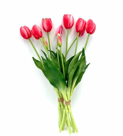 Artificial Real Touch Tulips - Bundle of 10 | Plow & Hearth