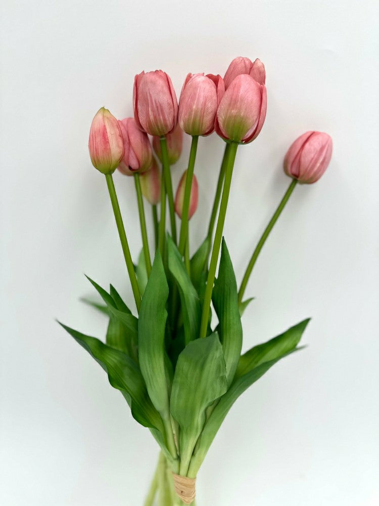 Artificial Real Touch Tulips - Bundle of 10 | Plow & Hearth