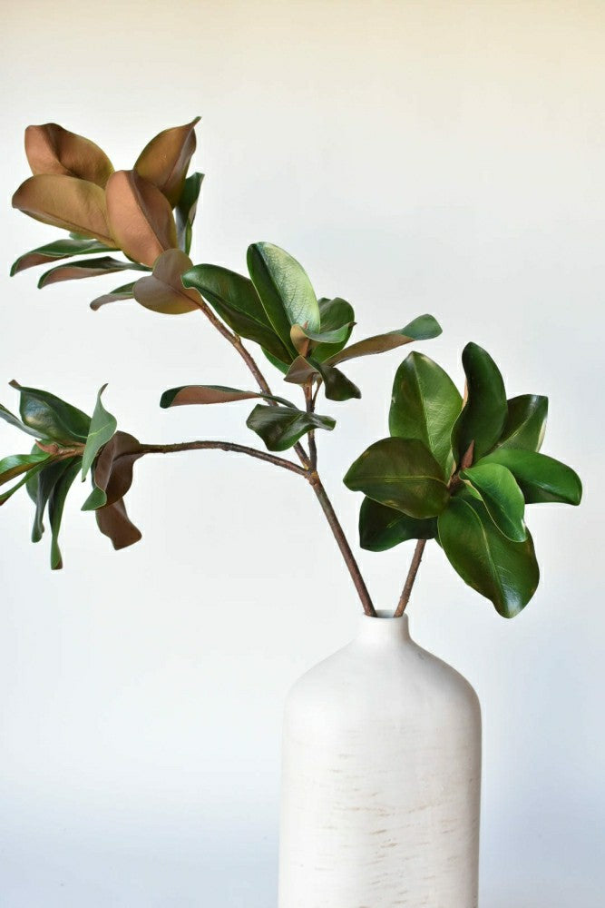 40" Faux Magnolia Leaf Branch | Plow & Hearth