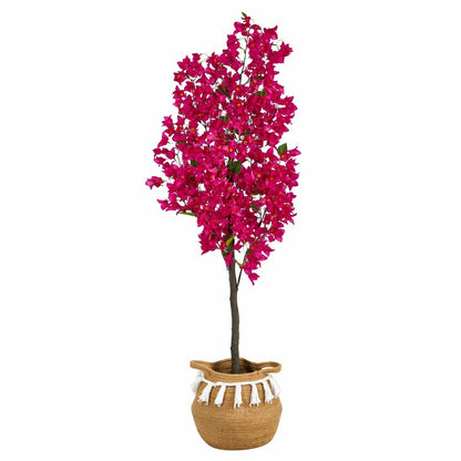 Bougainvillea Tree with Jute & Cotton Basket, 5’ | Plow & Hearth