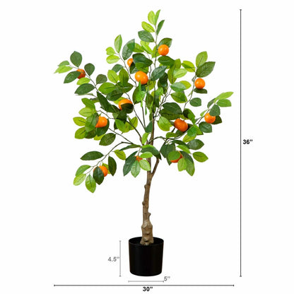 3’ Artificial Tangerine Tree | Plow & Hearth