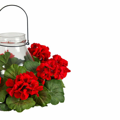 16” Artificial Geranium Candelabrum | Plow & Hearth