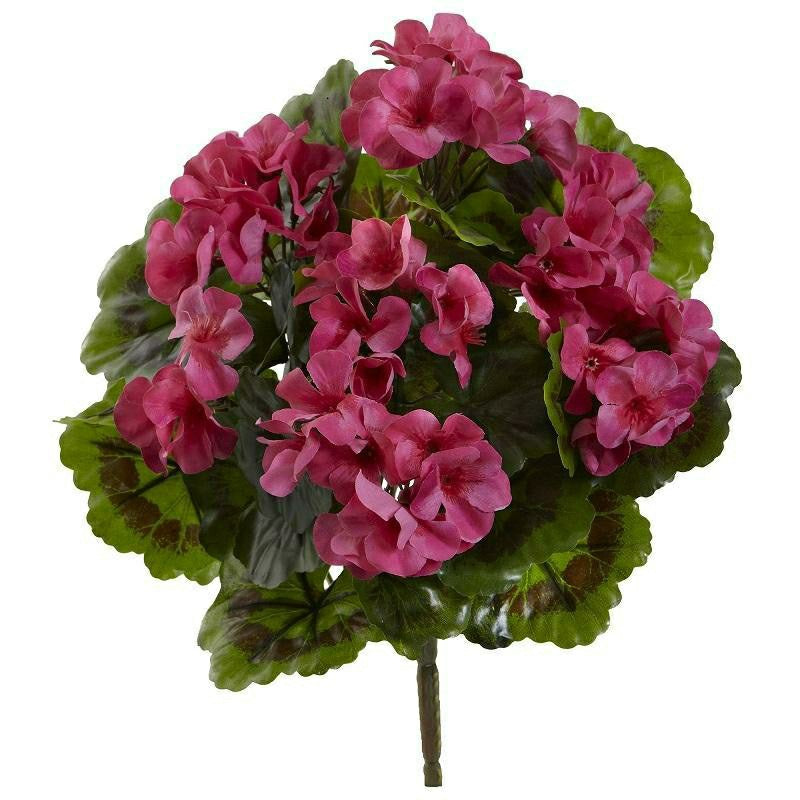 Geranium Artificial Bush - Set of 4 | Plow & Hearth