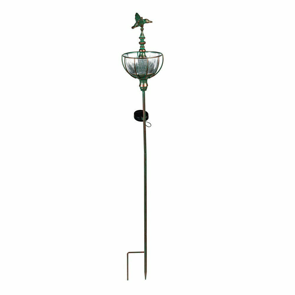 Solar Bird Feeder Garden Stake, Hummingbird | Plow & Hearth