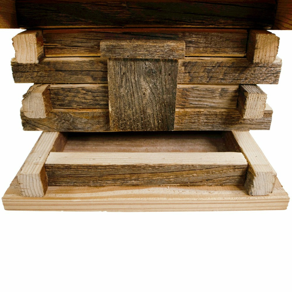 Franklin Cedar Log Cabin Bird Feeder | Plow & Hearth