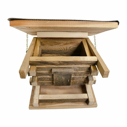 Franklin Cedar Log Cabin Bird Feeder | Plow & Hearth