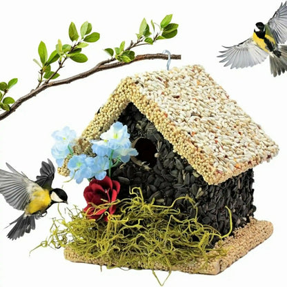 SHort Handmade Edible Birdhouse with Light Roof | Plow & Hearth
