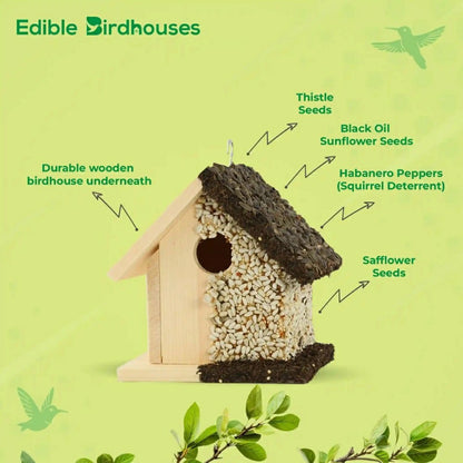 SHort Handmade Edible Birdhouse with Light Roof | Plow & Hearth