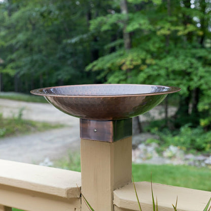 Hammered Burnt Copper Birdbath, 14"Diameter | Plow & Hearth