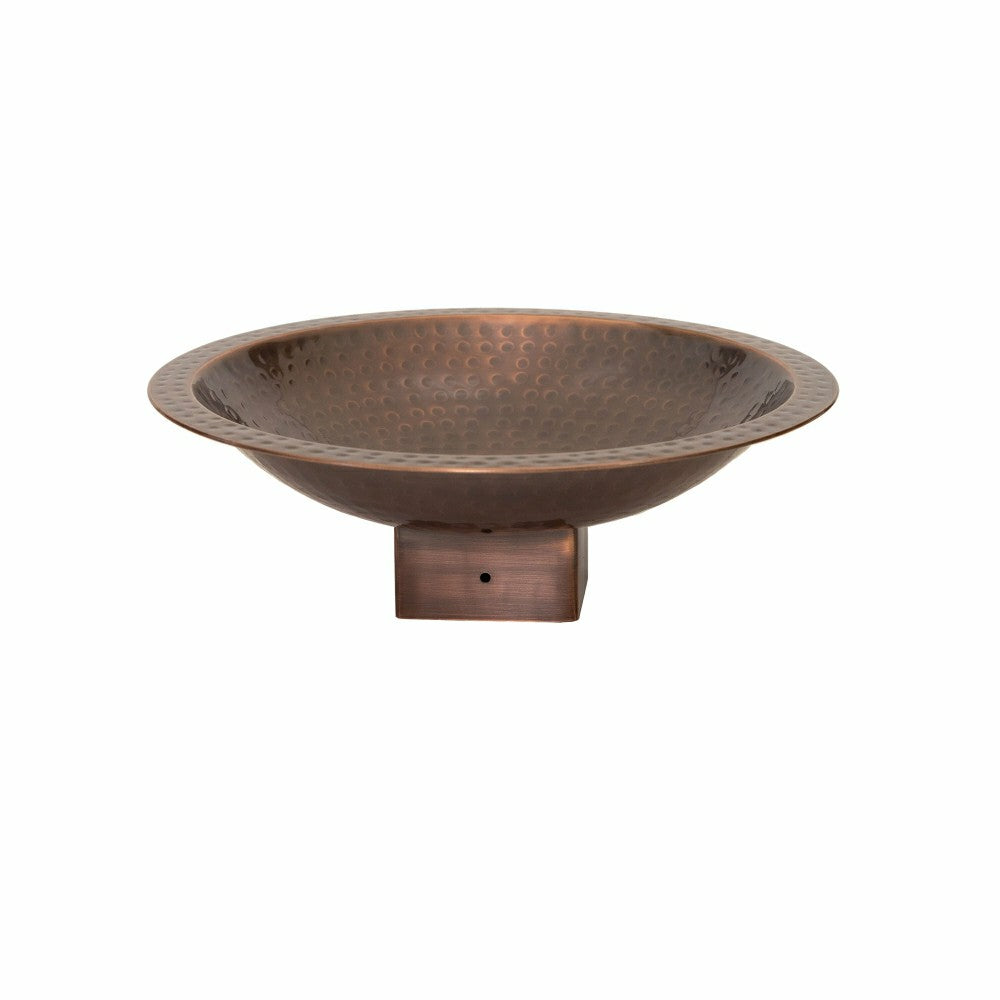 Hammered Burnt Copper Birdbath, 14"Diameter | Plow & Hearth