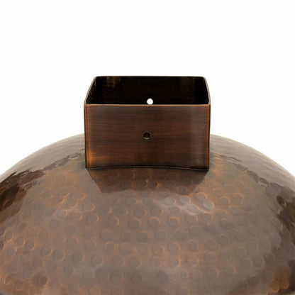 Hammered Burnt Copper Birdbath, 14"Diameter | Plow & Hearth