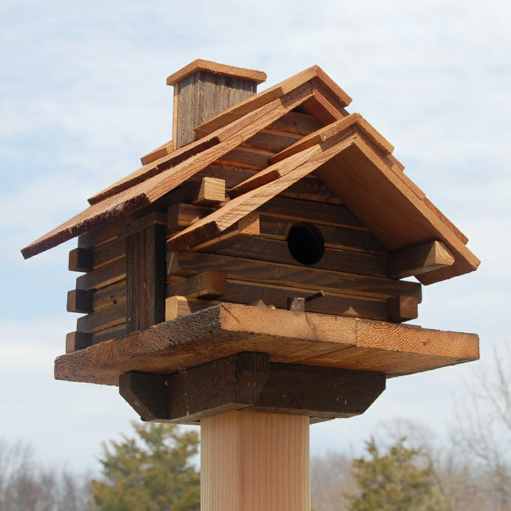 Conestoga Log Cabin Natural Cedar Bird House | Plow & Hearth