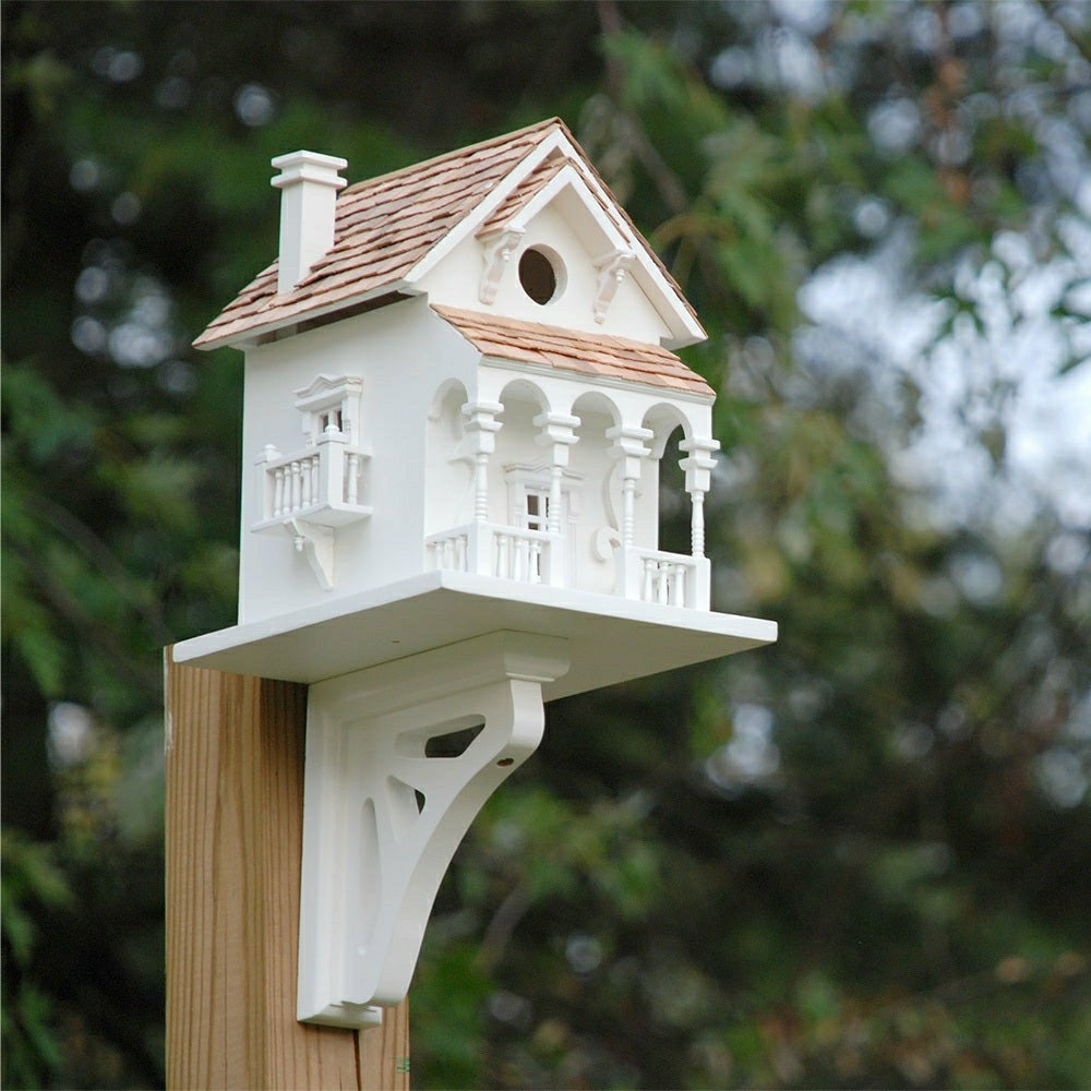Honeymoon Cottage Bird House with Bracket | Plow & Hearth