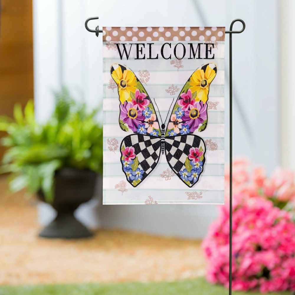 Mack Childs Butterfly Applique Garden Flag | Plow & Hearth