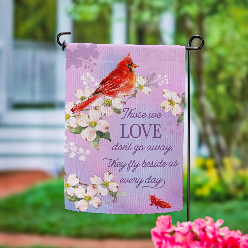 Memorial Cardinal Suede Garden Flag | Plow & Hearth