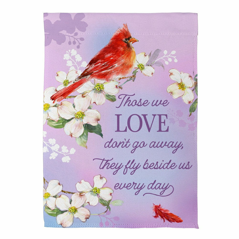 Memorial Cardinal Suede Garden Flag | Plow & Hearth