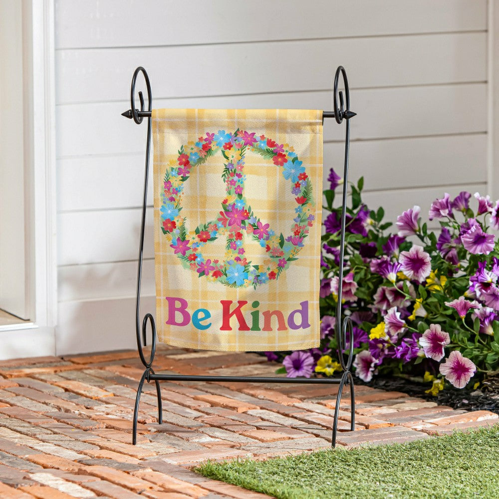 Floral Be Kind Suede Garden Flag | Plow & Hearth