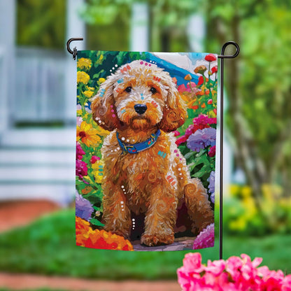 Painted Doodle Suede Garden Flag | Plow & Hearth