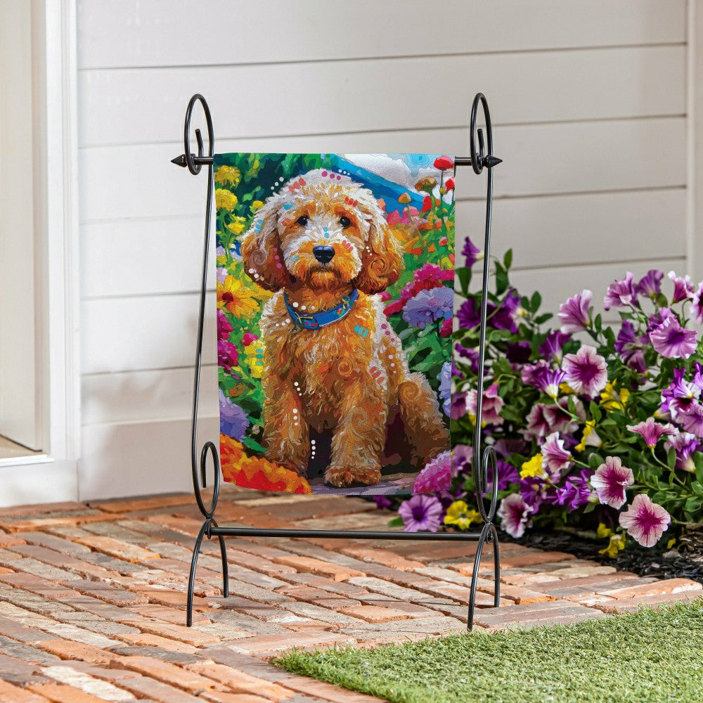 Painted Doodle Suede Garden Flag | Plow & Hearth