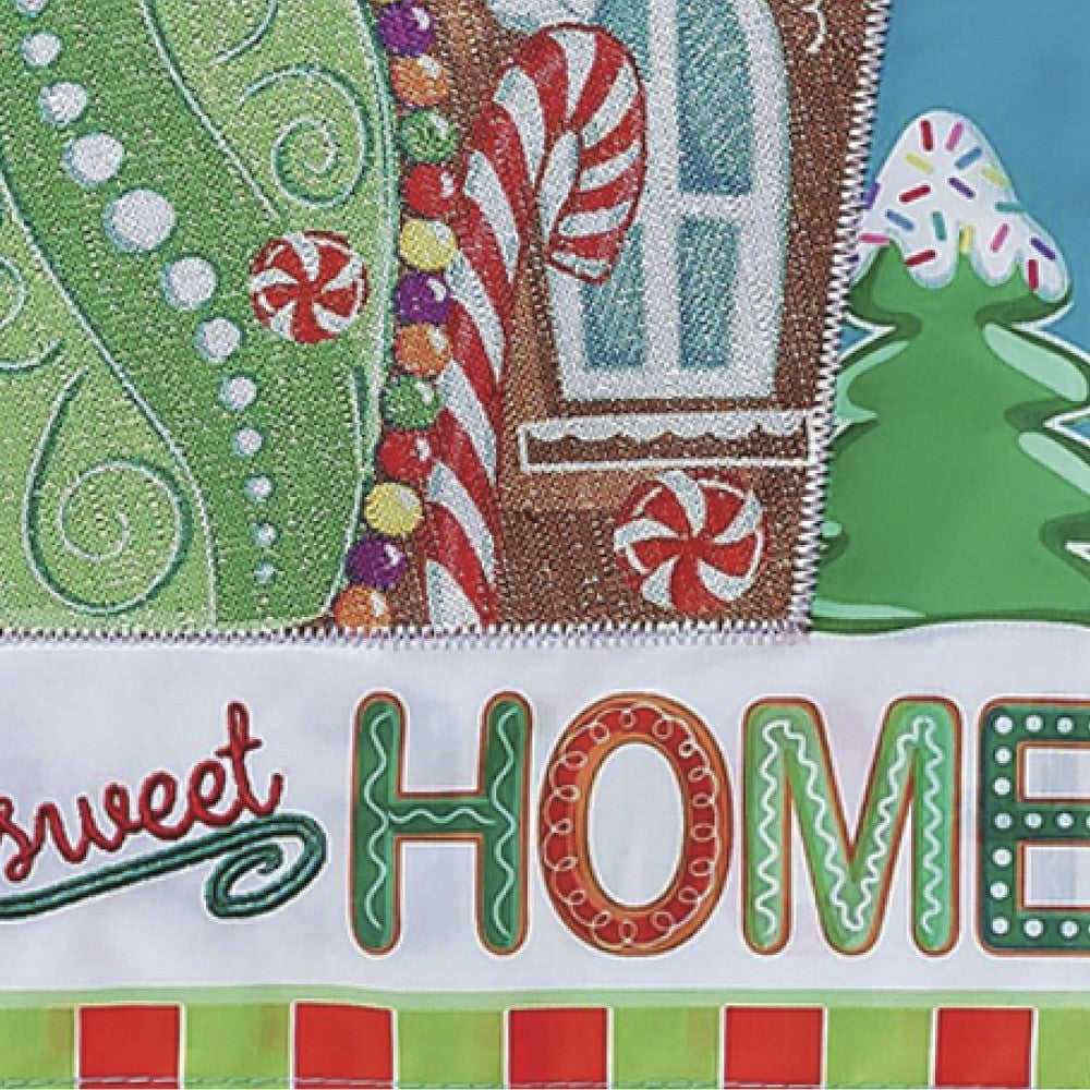 Gingerbread Home Sweet Home Applique Garden Flag | Plow & Hearth