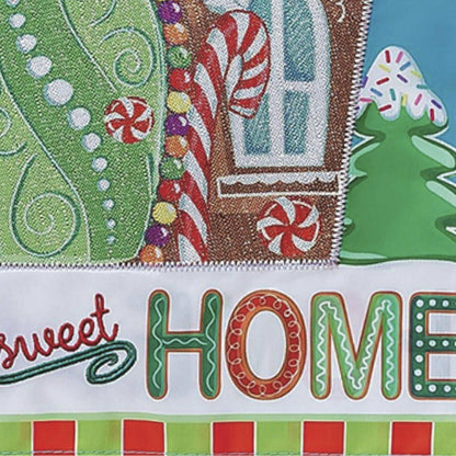 Gingerbread Home Sweet Home Applique Garden Flag | Plow & Hearth